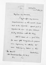 4 pages written 30 May 1876 by Charles Heaphy in Wellington City to Sir Donald McLean, from Inward letters -  Charles Heaphy