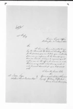 1 page written by Sir William Fitzherbert in Wellington City to Sir Malcolm Fraser, from Native Land Purchase Commissioner - Papers