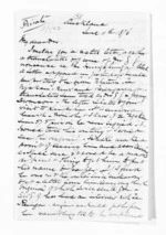 3 pages written 11 Jun 1876 by Robert Smelt Bush in Auckland Region to Sir Donald McLean in Wellington, from Inward letters - Robert S Bush