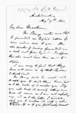 2 pages written 9 Aug 1864 by Bingham Arthur Ferard in Auckland Region to Sir Donald McLean, from Inward letters - B A Ferard