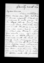 3 pages written 12 Dec 1874 by Archibald John McLean in Glenorchy to Sir Donald McLean, from Inward family correspondence - Archibald John McLean (brother)
