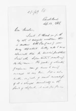 3 pages written 12 Sep 1866 by an unknown author in Auckland Region to Sir Donald McLean, from Inward letters - F D Fenton