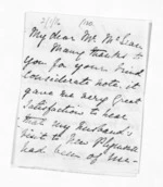 3 pages written by Lady Harriet Louisa Gore Browne to Sir Donald McLean, from Inward letters - Sir Thomas Gore Browne (Governor)