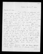 6 pages written 9 Mar 1870 by John Davies Ormond in Napier City to Sir Donald McLean, from Inward letters - J D Ormond