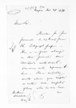 5 pages written 28 Dec 1871 by George Thomas Fannin in Napier City to Sir Donald McLean, from Inward letters - G T Fannin