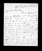 4 pages written 3 Mar 1865 by Archibald John McLean in Glenorchy to Sir Donald McLean, from Inward family correspondence - Archibald John McLean (brother)