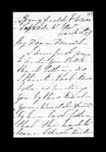 8 pages written 10 Mar 1859 by Catherine Isabella McLean to Sir Donald McLean, from Inward family correspondence - Catherine Hart (sister); Catherine Isabella McLean (sister-in-law)