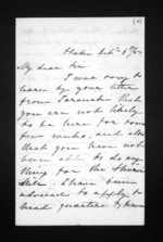 3 pages written 6 Oct 1854 by Canon Samuel Williams in Otaki, from Inward letters - Samuel Williams