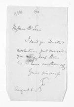 1 page written by Sir Thomas Robert Gore Browne to Sir Donald McLean, from Inward letters - Sir Thomas Gore Browne (Governor)