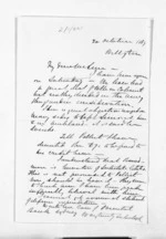 2 pages written 20 Oct 1869 by Sir Julius Vogel in Wellington City to Sir Donald McLean, from Inward letters - Julius Vogel