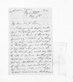 3 pages written 27 Feb 1870 by Captain Harvey Spiller to Sir Donald McLean, from Inward letters - Surnames, Spe - Sta