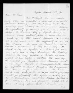 5 pages written 15 Mar 1870 by John Davies Ormond in Napier City to Sir Donald McLean, from Inward letters - J D Ormond