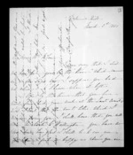 5 pages written 3 Mar 1851 by Susan Douglas McLean in Wellington to Sir Donald McLean, from Inward family correspondence - Susan McLean (wife)