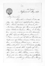 3 pages written 20 May 1873 by Alexander Kennedy in Napier City to Sir Donald McLean, from Inward letters -  Alexander Kennedy