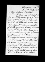 9 pages written 21 Feb 1876 by Sir Robert Donald Douglas Maclean to Sir Donald McLean, from Inward family correspondence - Douglas Maclean (son)