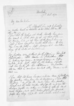 4 pages written 17 Oct 1870 by H F Way in Maketu to Sir Donald McLean, from Inward letters and diary extracts - H F Way