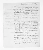 2 pages written 26 Nov 1867 by Sir Donald McLean in Napier City, from Outward drafts and fragments