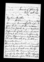 6 pages written 13 Dec 1860 by Rev Donald McColl and Annabella McLean in Glenorchy to Sir Donald McLean, from Inward family correspondence - Annabella McLean (sister)