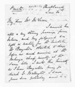 2 pages written by Philip Harington in Auckland City to Sir Donald McLean, from Inward letters - Philip Harington