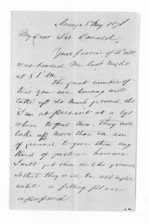 2 pages written 5 May 1876 by Alexander Campbell in Aorangi to Sir Donald McLean, from Inward letters -  Alex Campbell