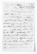 2 pages written 26 Sep 1872 by William W Carlile in Napier City to Sir Donald McLean, from Inward letters - Surnames, Cam - Car