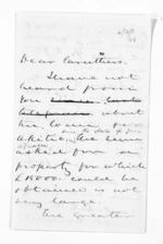 4 pages written 23 Oct 1872 by Sir Donald McLean to William Douglas Carruthers, from Inward letters -  W D Carruthers