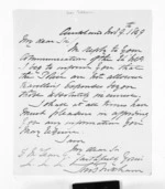 2 pages written 9 Nov 1849 by Thomas Tukham in Auckland Region to Sir Donald McLean, from Inward letters -  Surnames, Tuk - Tur