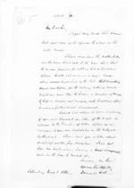 2 pages written 1 Dec 1860 by Sir Donald McLean, from Secretary, Native Department -  Administration of native affairs
