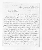 3 pages written 21 Jul 1851 by Henry King in New Plymouth District to Sir Donald McLean in Wellington, from Inward letters -  Henry King