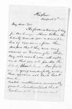 4 pages written 9 Aug 1875 by Robert Smelt Bush in Raglan to Sir Donald McLean in Wellington, from Inward letters - Robert S Bush