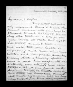 8 pages written 16 Jan 1852 by Sir Donald McLean in Manawatu District to Susan Douglas McLean, from Inward family correspondence - Susan McLean (wife)