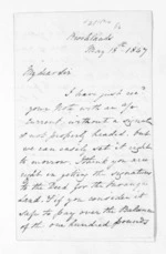 3 pages written 18 May 1847 by Henry King in New Plymouth District to Sir Donald McLean in New Plymouth District, from Inward letters -  Henry King