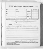 1 page written 24 May 1876 by Sir Donald McLean in Alexandra to Henry Tacy Clarke in Tauranga, from Native Minister and Minister of Colonial Defence - Outward telegrams