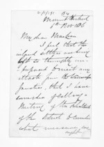 3 pages written 6 Nov 1866 by Henry Robert Russell in Herbert, Mount to Sir Donald McLean, from Inward letters - H R Russell