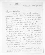 4 pages written 17 Oct 1853 by Sir Francis Dillon Bell in Wellington to Sir Donald McLean, from Inward letters - Francis Dillon Bell