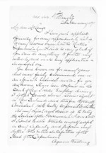 2 pages written 25 Jan 1871 by James B Heywood in Wellington City to Sir Donald McLean, from Inward letters - Surnames, Hew - Hil