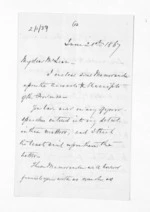 4 pages written 21 Jun 1867 by John Chilton Lambton Carter to Sir Donald McLean, from Inward letters - J C Lambton Carter