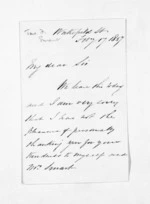 3 pages written 17 Feb 1857 by John F Smart to Sir Donald McLean, from Inward letters - Surnames, Sma - Smi