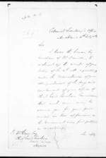 3 pages written 4 Jul 1863 by William Gisborne in Auckland City to Sir Donald McLean in Napier City, from Native Land Purchase Commissioner - Papers