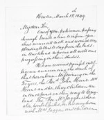 4 pages written 15 Mar 1849 by Rev William Woon in Rangitikei District to Sir Donald McLean in Waimate, from Inward letters - William Woon