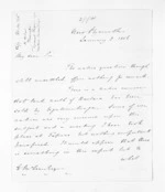 4 pages written 2 Jan 1856 by Henry Halse in New Plymouth District to Sir Donald McLean, from Inward letters - Henry Halse