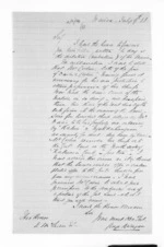 1 page written 9 Jul 1868 by George Tovey Buckland Worgan in Wairoa to Sir Donald McLean, from Hawke's Bay.  McLean and J D Ormond, Superintendents - Letters to Superintendent