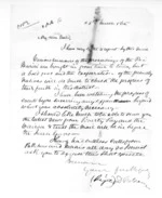 2 pages written 25 Mar 1865 by Sir Donald McLean to Sir Frederick Aloysius Weld, from Superintendent, Hawkes Bay and Government Agent, East Coast - Papers
