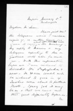 4 pages written 8 Jan 1870 by John Davies Ormond in Napier City to Sir Donald McLean, from Inward letters - J D Ormond