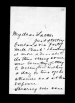 2 pages written 29 Dec 1873 by Sir Robert Donald Douglas Maclean to Sir Donald McLean, from Inward family correspondence - Douglas Maclean (son)