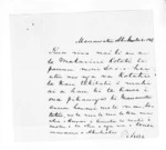 1 page written 4 Aug 1849 by an unknown author in Manawatu District to Sir Donald McLean, from Native Land Purchase Commissioner - Papers