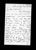 2 pages written 24 May 1875 by Archibald John McLean in Glenorchy to Sir Donald McLean, from Inward family correspondence - Archibald John McLean (brother)