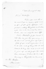 4 pages written 20 Jan 1849 by an unknown author in Otaki to Sir Donald McLean in Manawatu District, from Native Land Purchase Commissioner - Papers