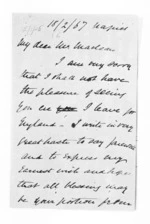 8 pages written 18 Feb 1867 by Rev Peter Barclay in Napier City to Sir Donald McLean in Hawke's Bay Region, from Inward letters - P Barclay
