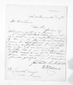 1 page written 12 Dec 1871 by W G Cellem in Auckland City to Sir Donald McLean, from Inward letters - Surnames, Car - Cha